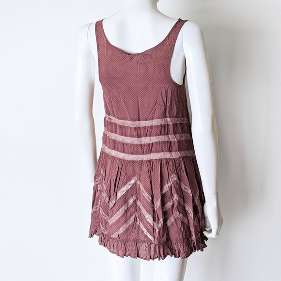 Free People Voile Lace Tunic Dress - Purple - Picture 2 of 5